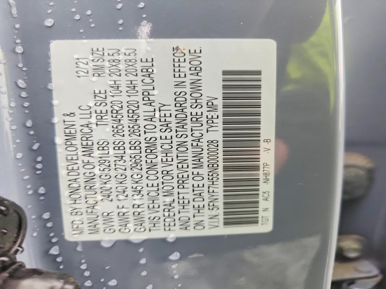 2022 HONDA PASSPORT