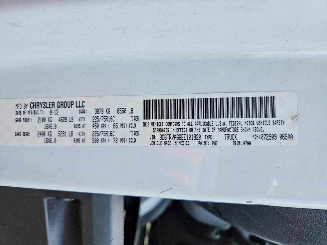 2014 RAM PROMASTER