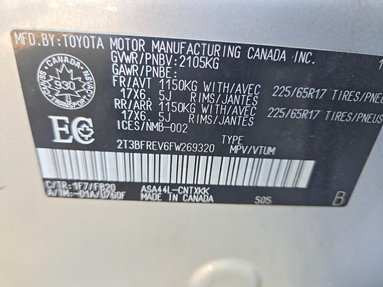 2015 TOYOTA RAV4