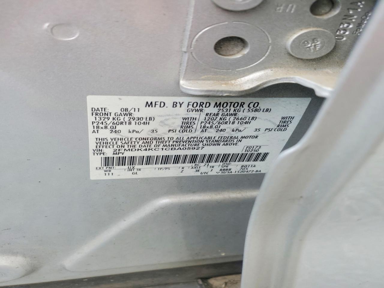2012 FORD EDGE