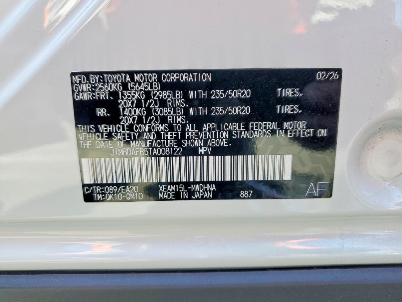 2026 TOYOTA ALL OTHER