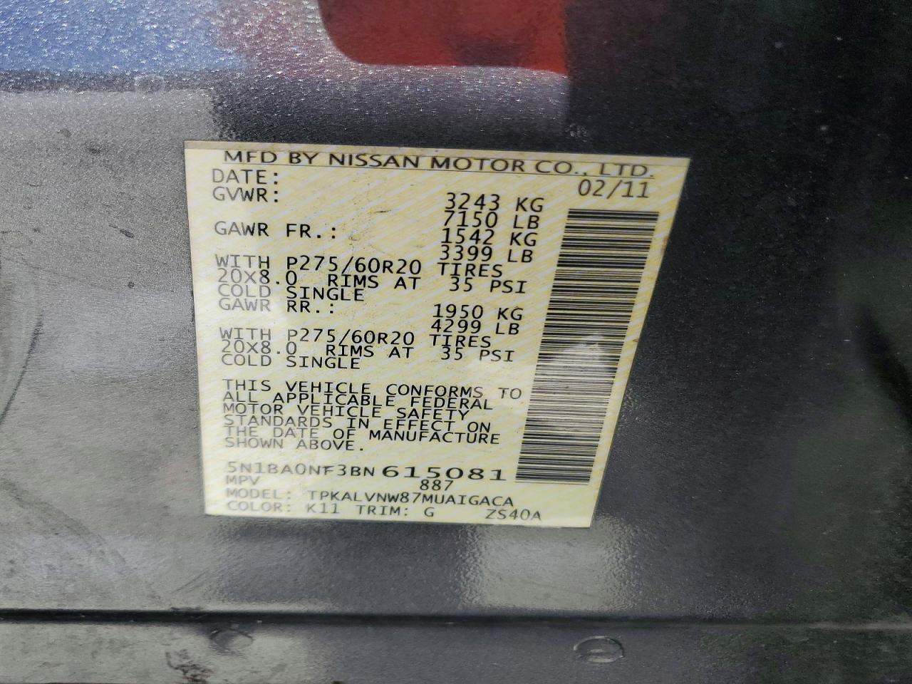 2011 NISSAN ARMADA