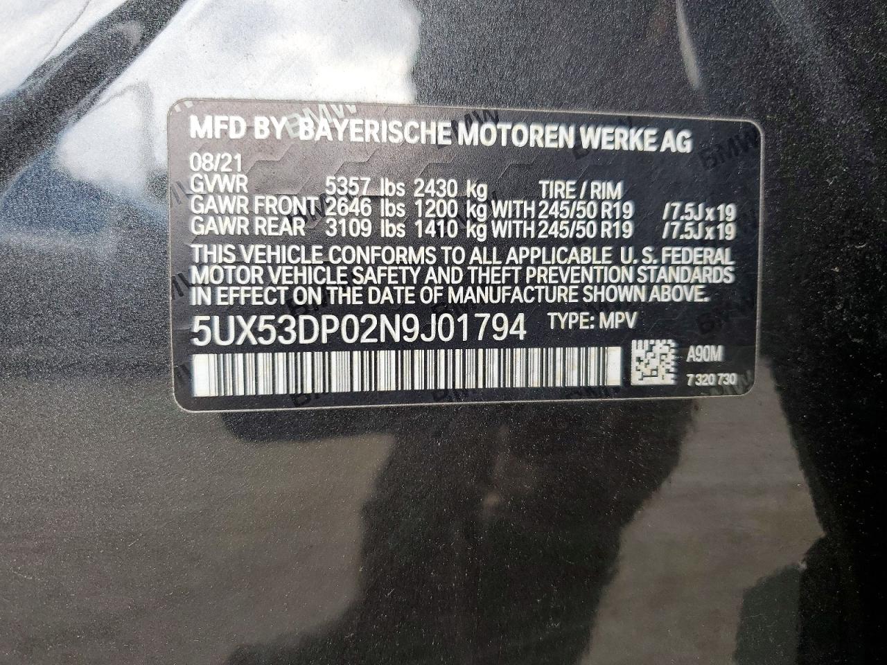 2022 BMW X3