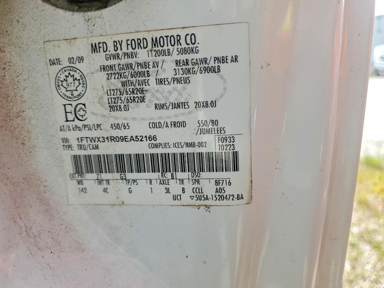 2009 FORD F350
