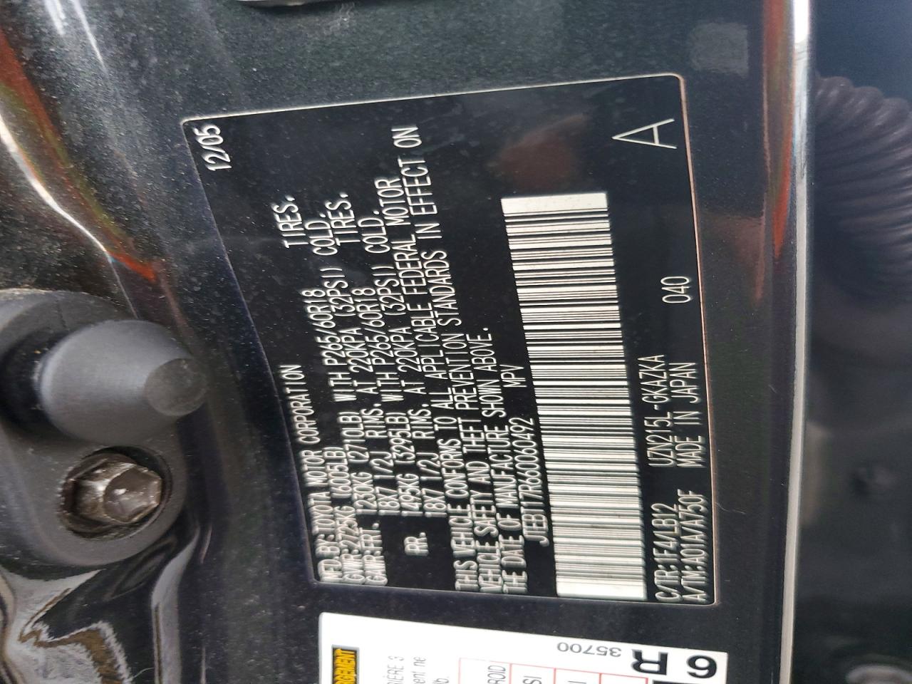 2006 TOYOTA 4RUNNER