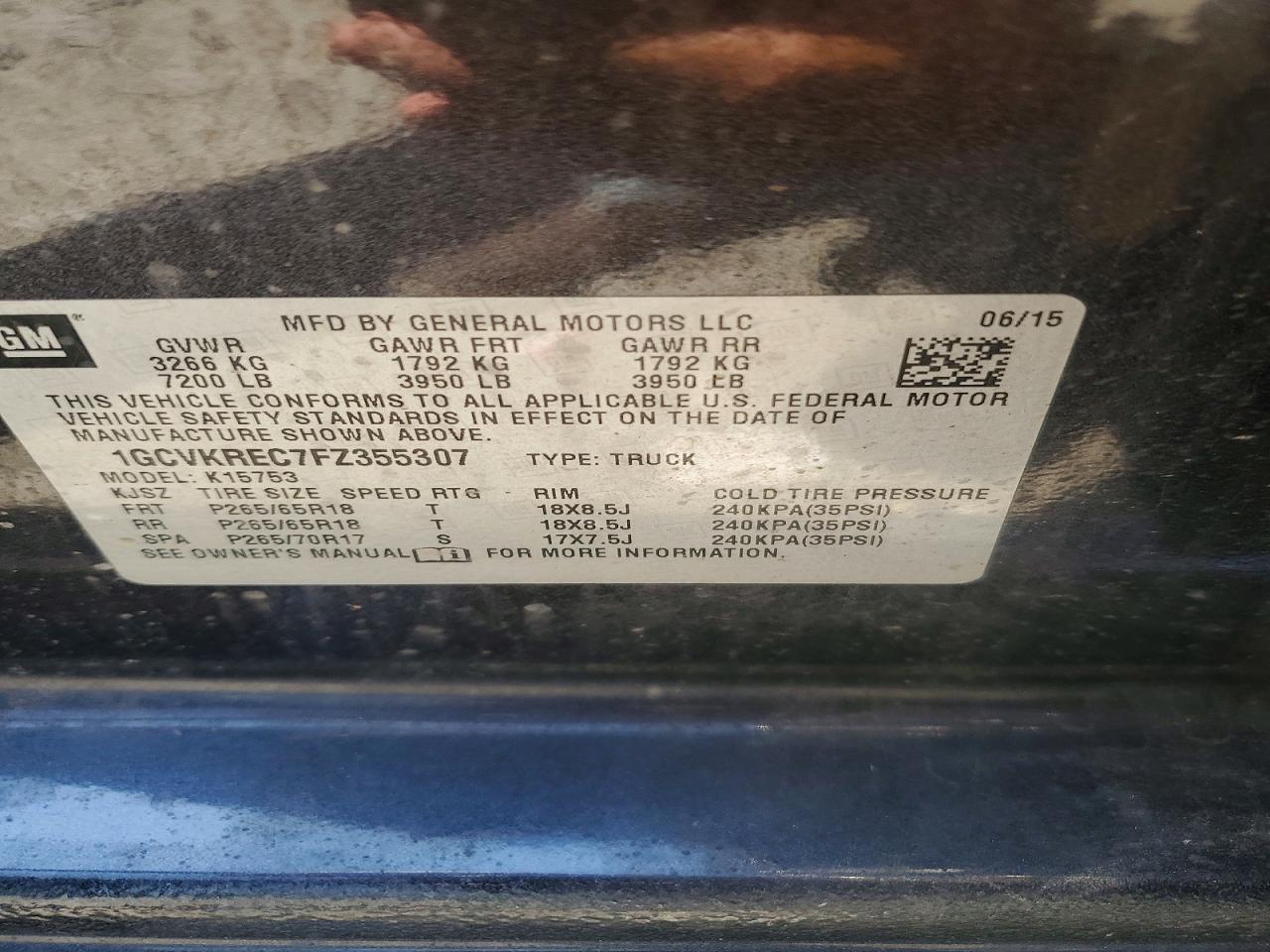 2015 CHEVROLET SILVERADO