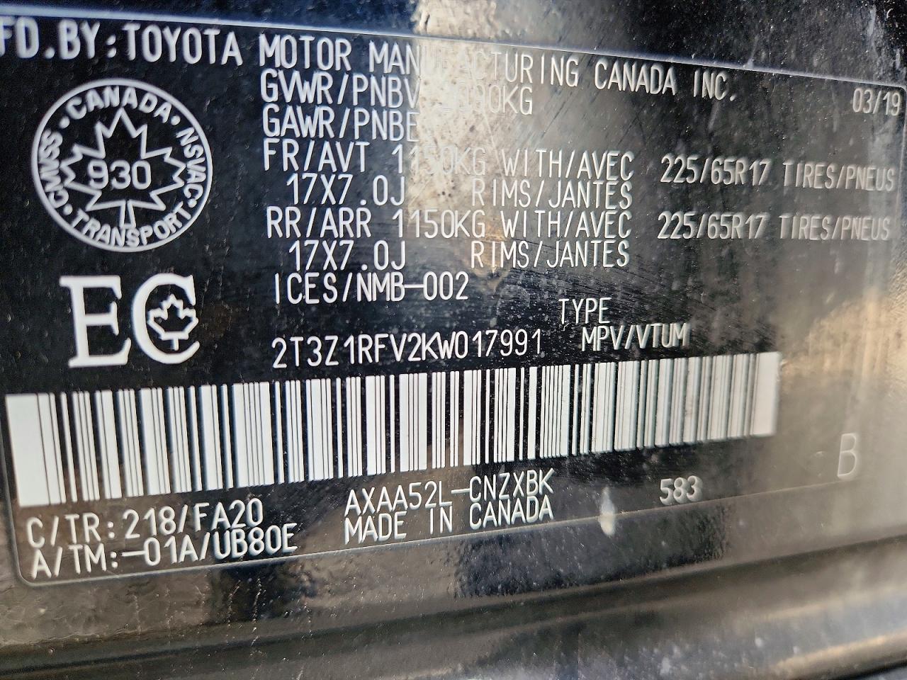 2019 TOYOTA RAV4
