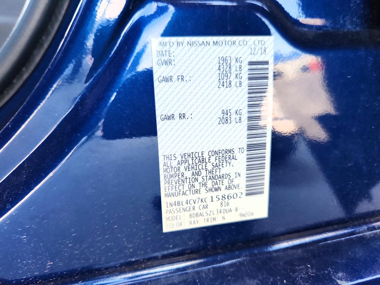2019 NISSAN ALTIMA
