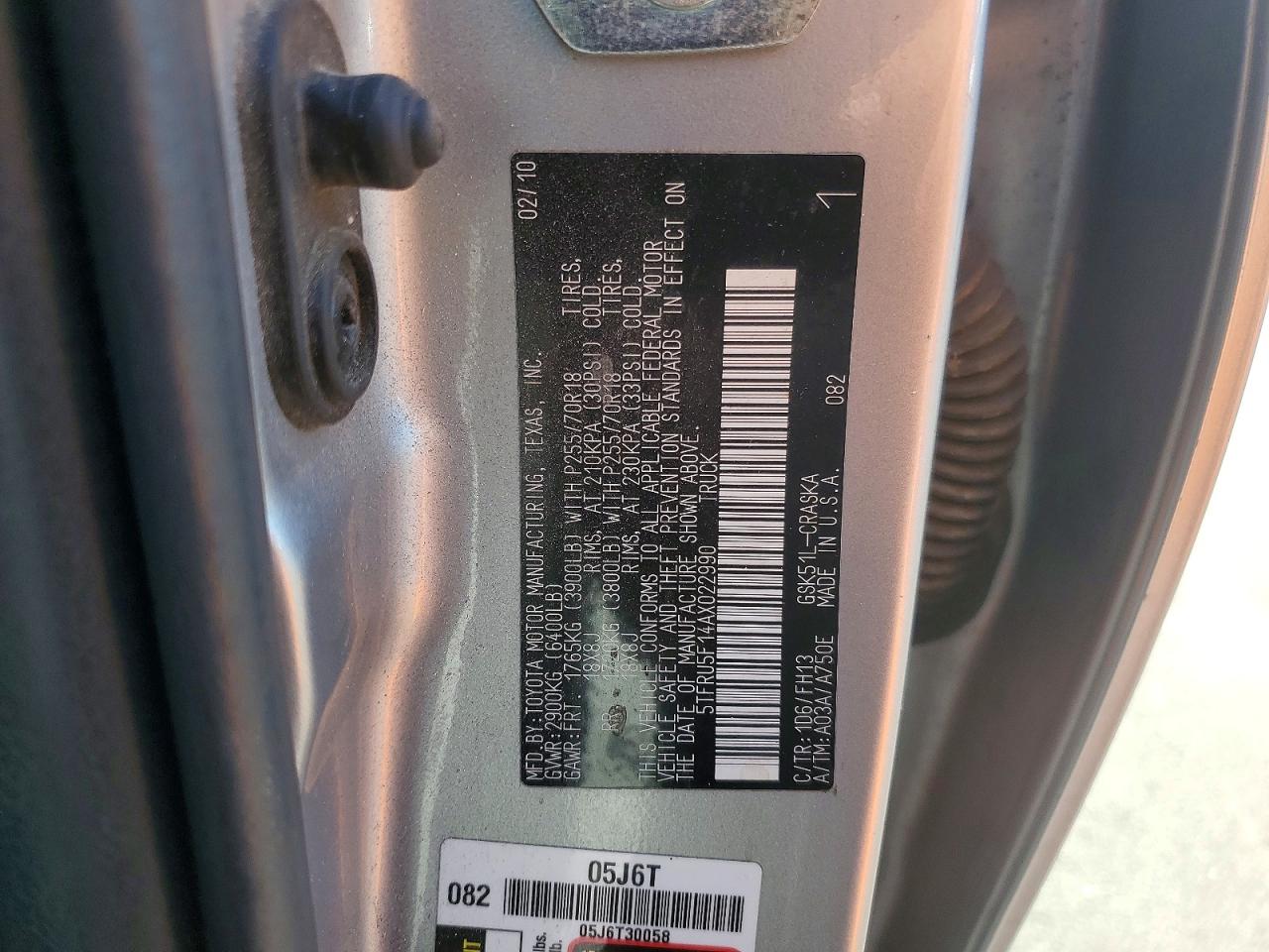 2010 TOYOTA TUNDRA