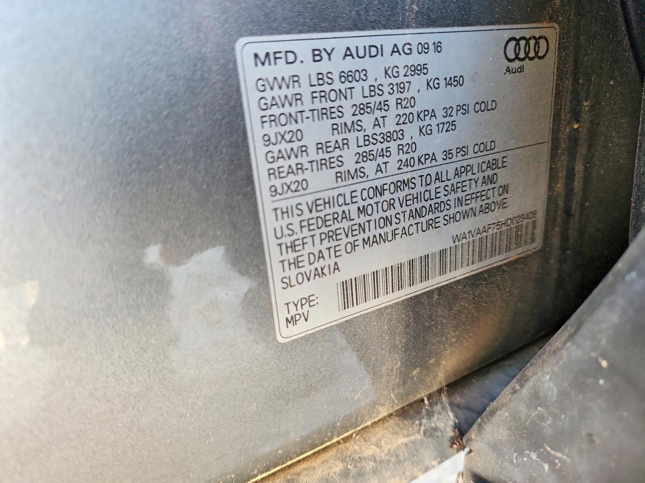 2017 AUDI Q7