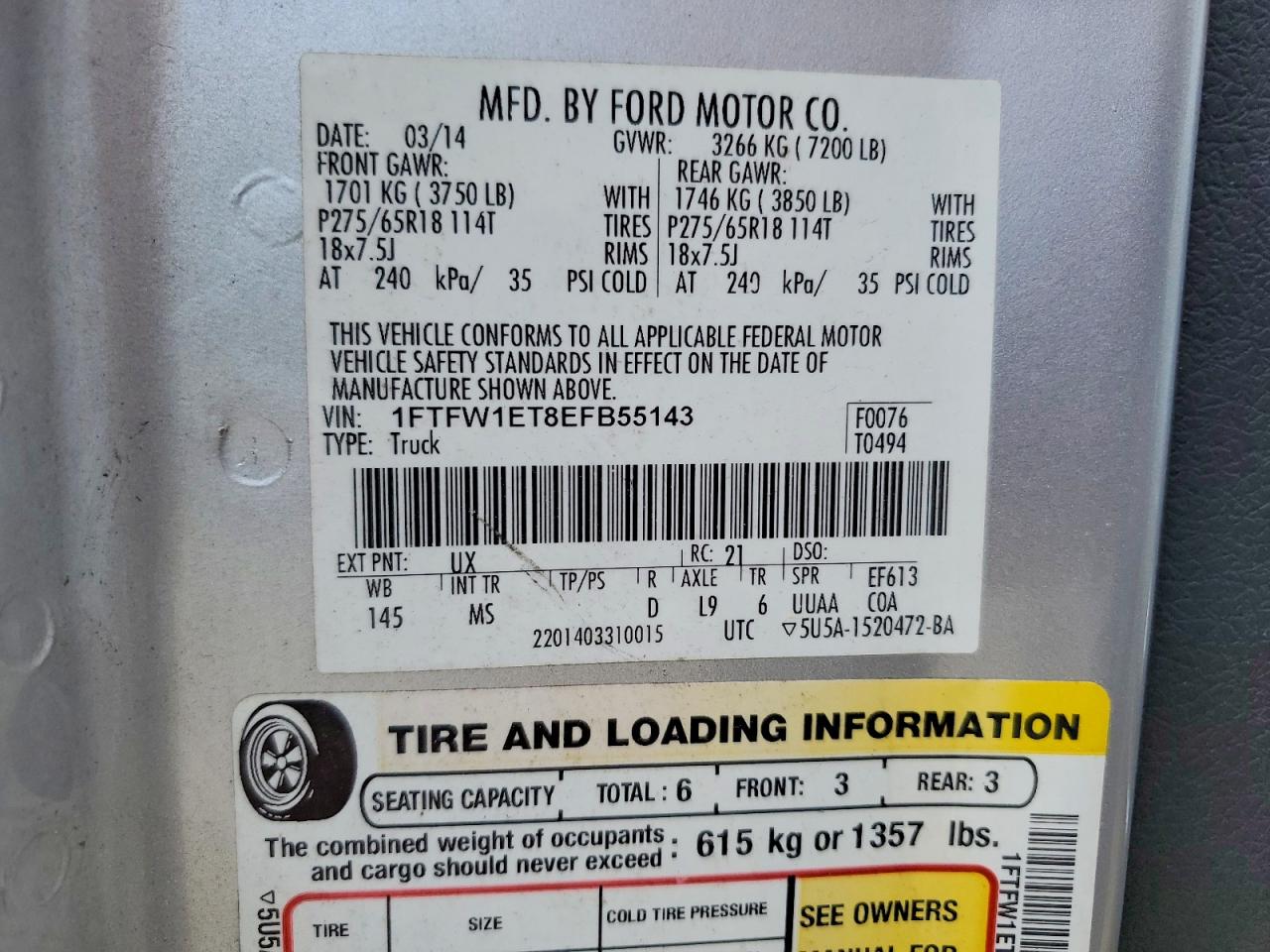 2014 FORD F150