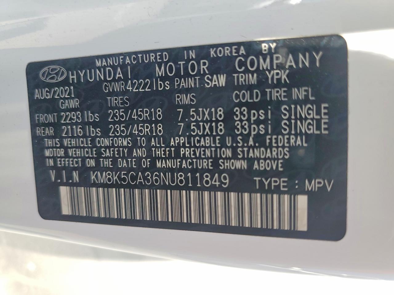 2022 HYUNDAI KONA