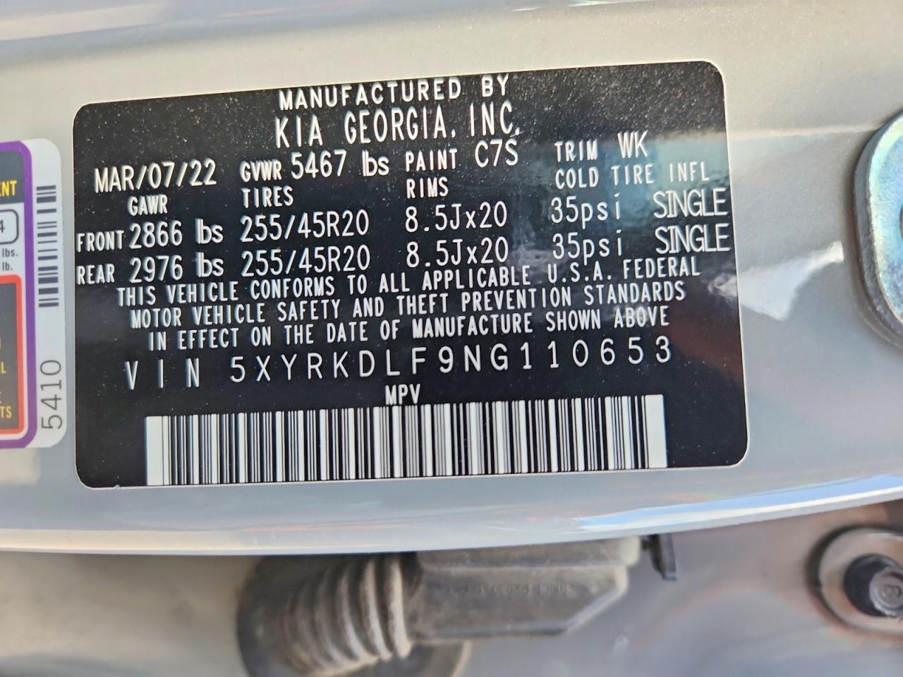 2022 KIA SORENTO