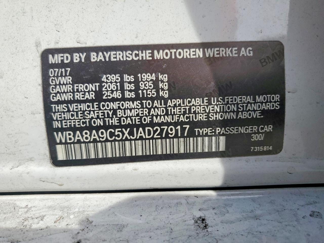 2018 BMW 3 SERIES