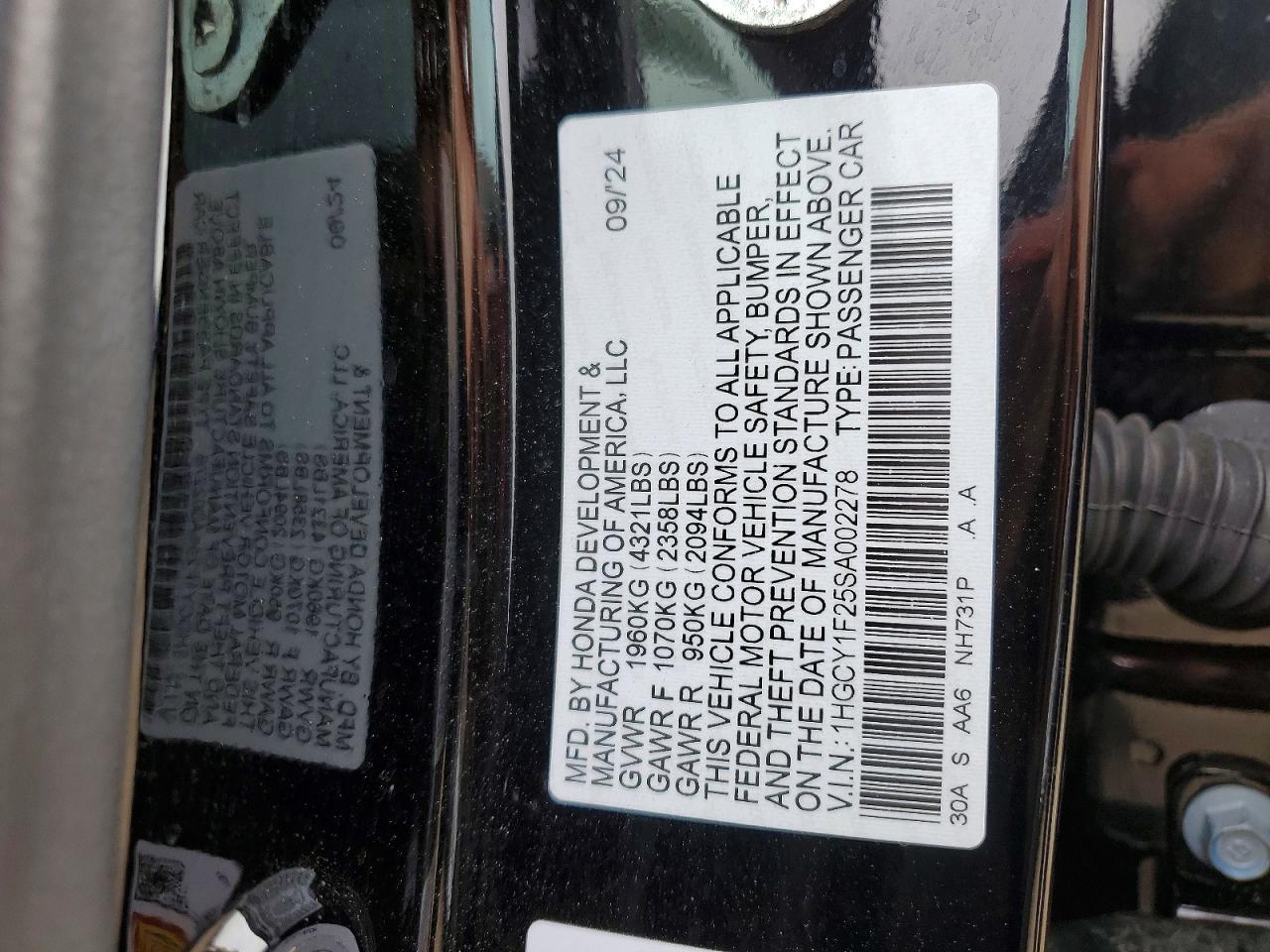 2025 HONDA ACCORD