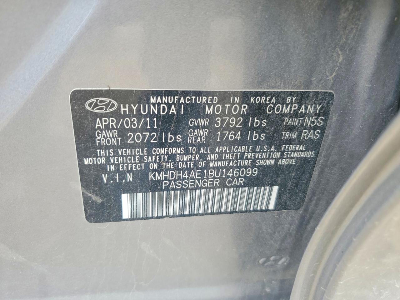 2011 HYUNDAI ELANTRA