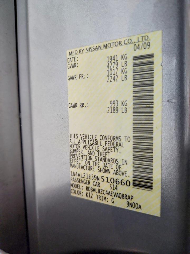 2009 NISSAN ALTIMA
