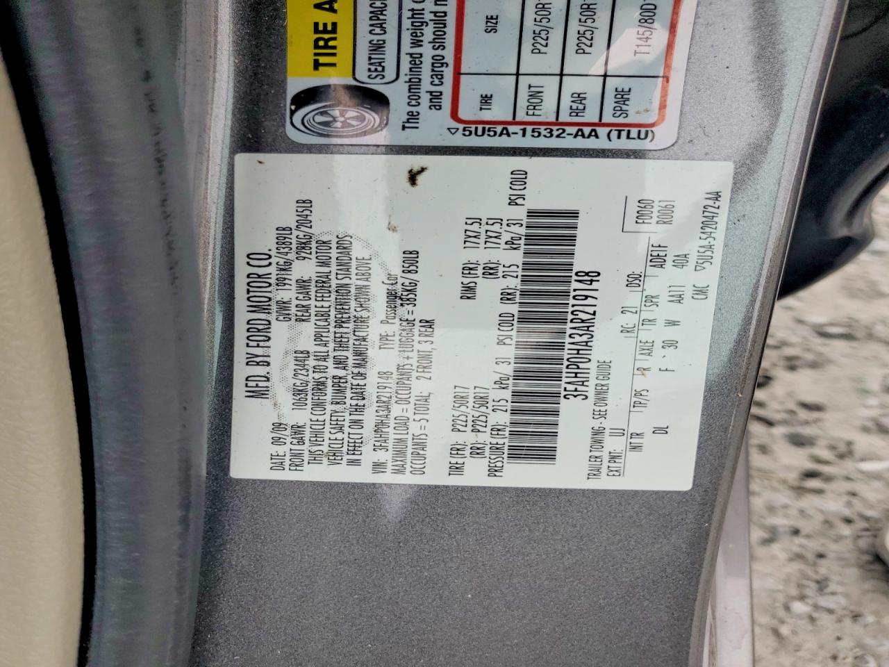 2010 FORD FUSION