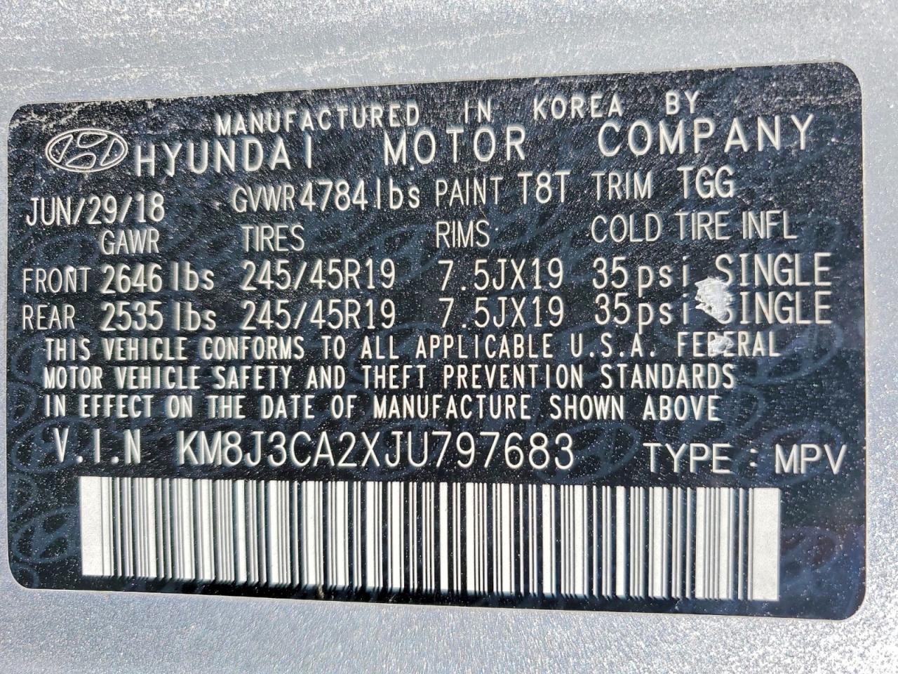 2018 HYUNDAI TUCSON