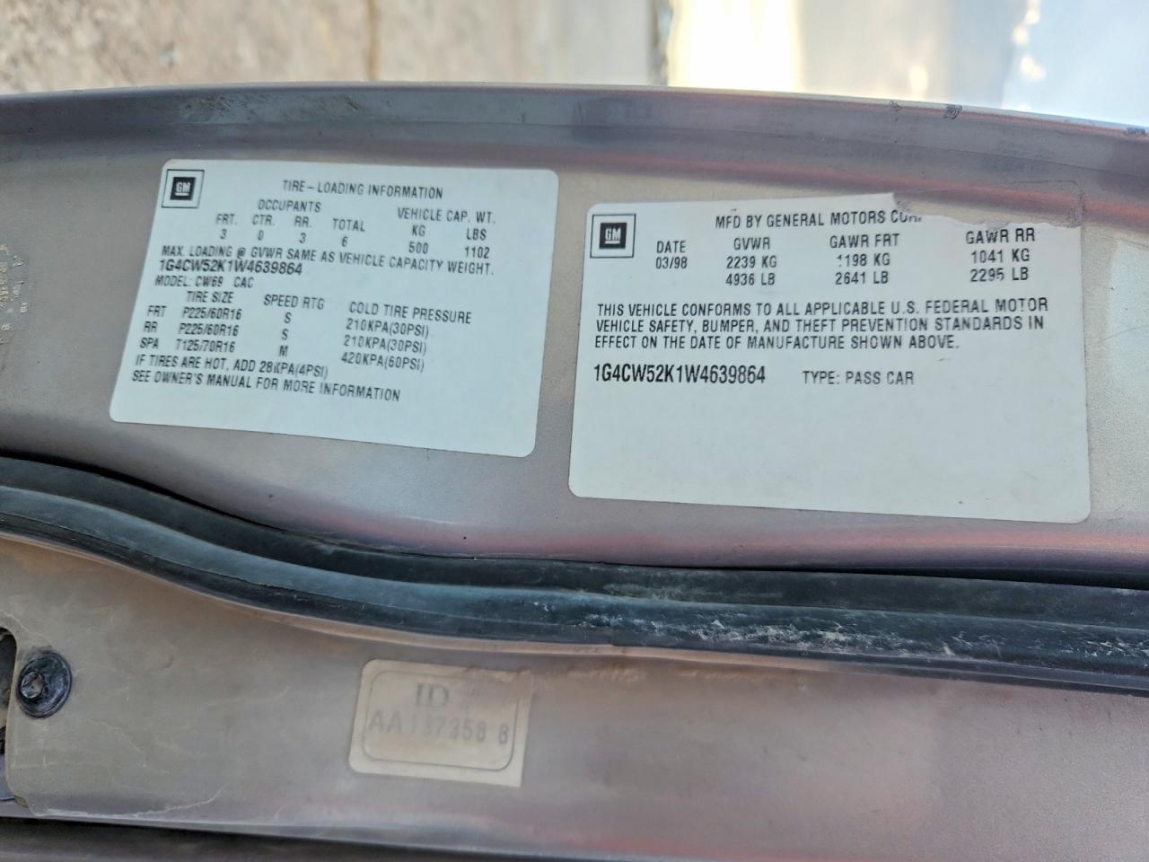 1998 BUICK PARK AVE