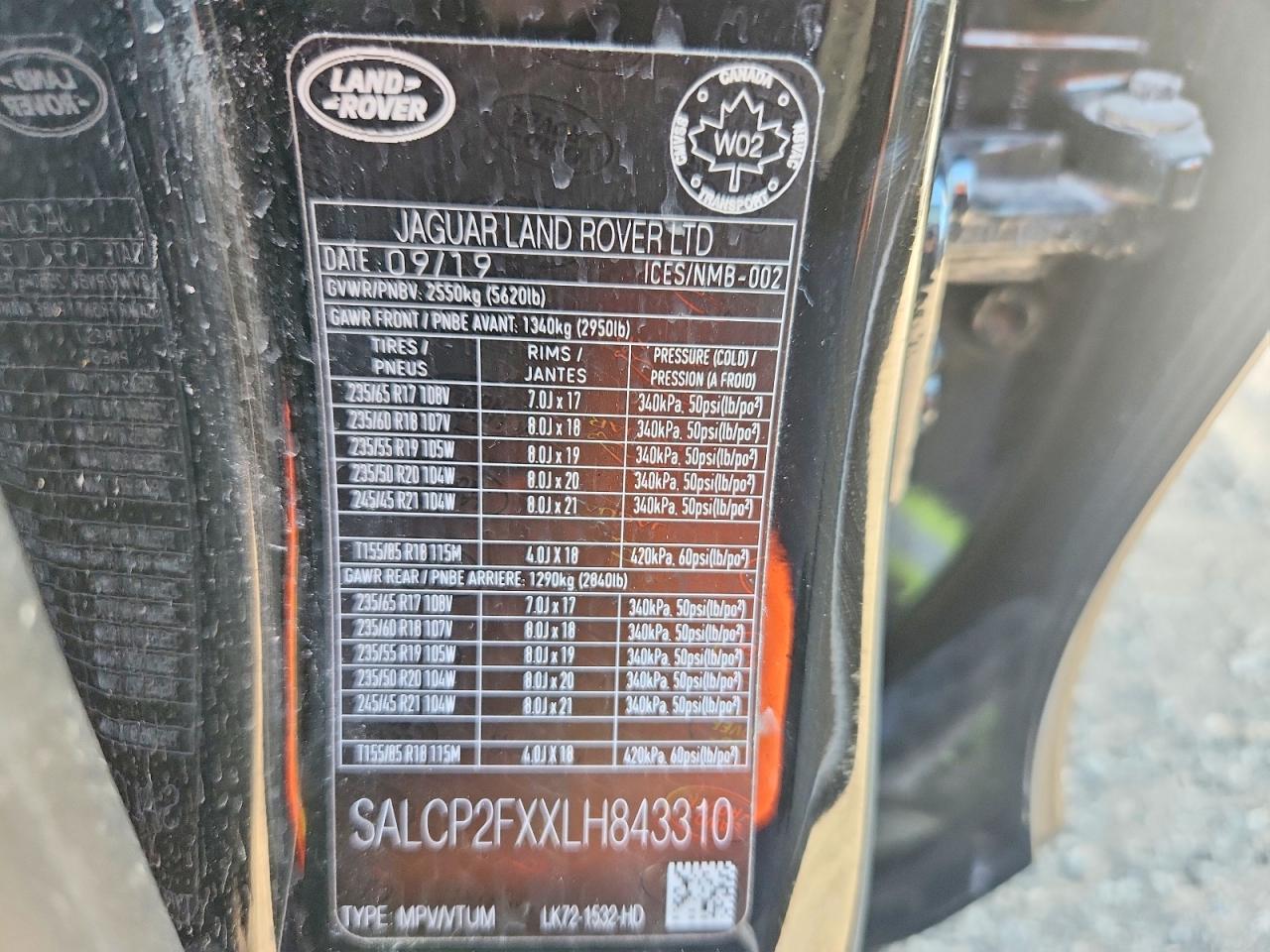 2020 LAND ROVER DISCOVERY