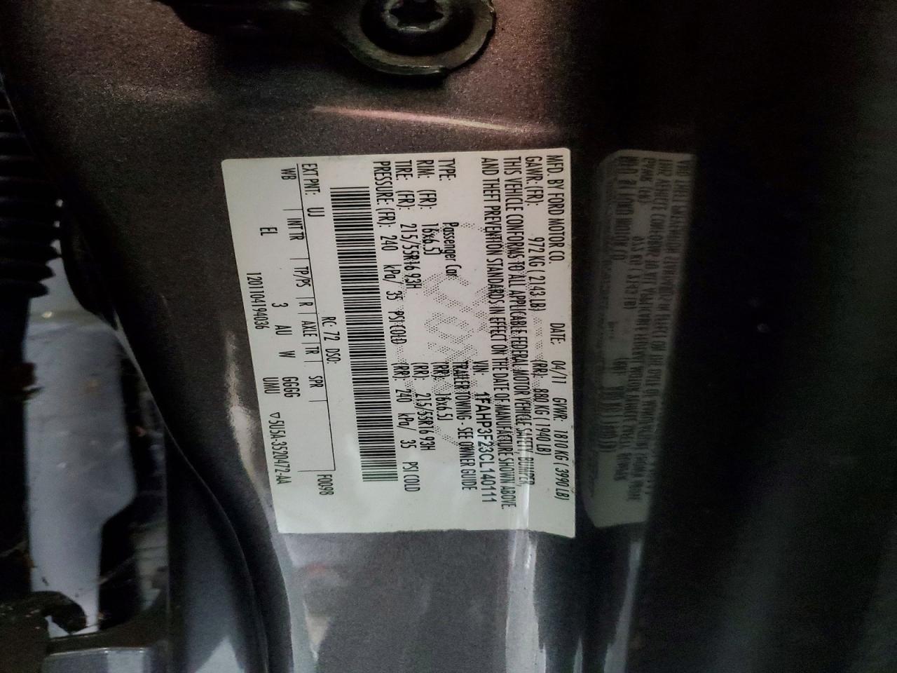 2012 FORD FOCUS