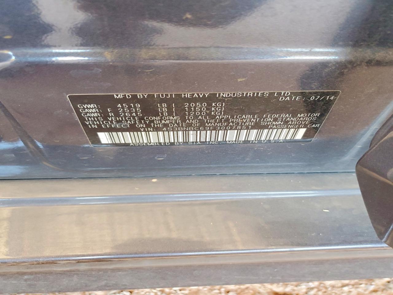 2015 SUBARU LEGACY