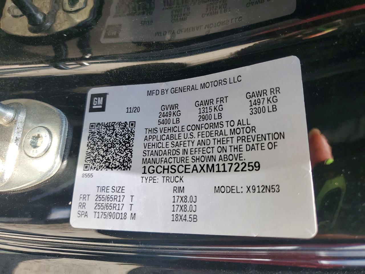 2021 CHEVROLET COLORADO