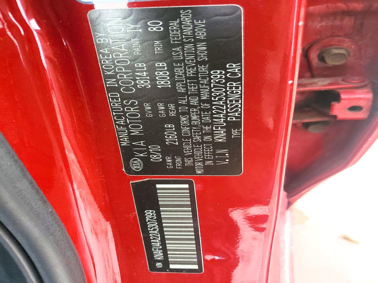 2010 KIA FORTE