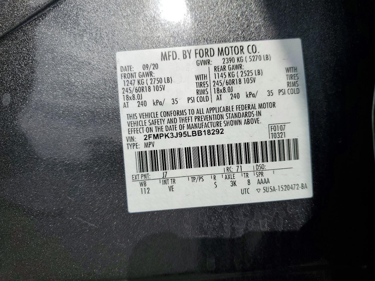 2020 FORD EDGE