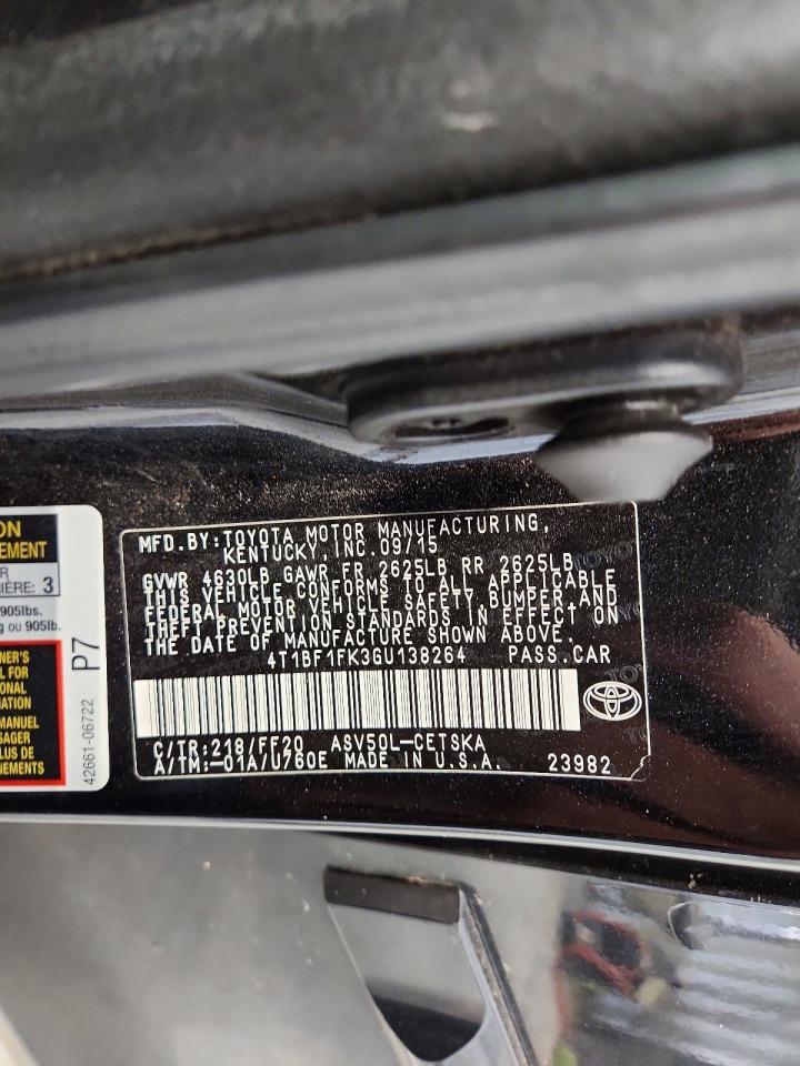 2016 TOYOTA CAMRY