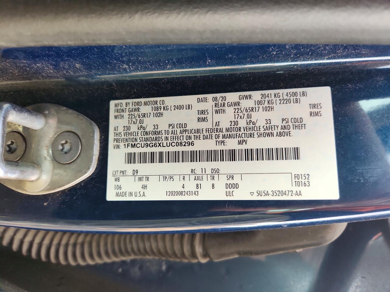 2020 FORD ESCAPE