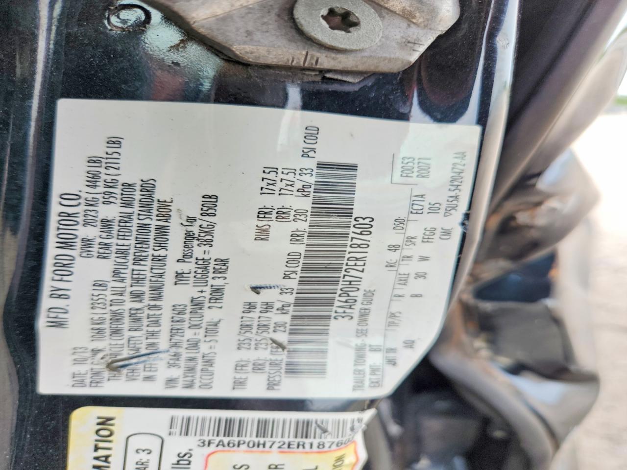 2014 FORD FUSION