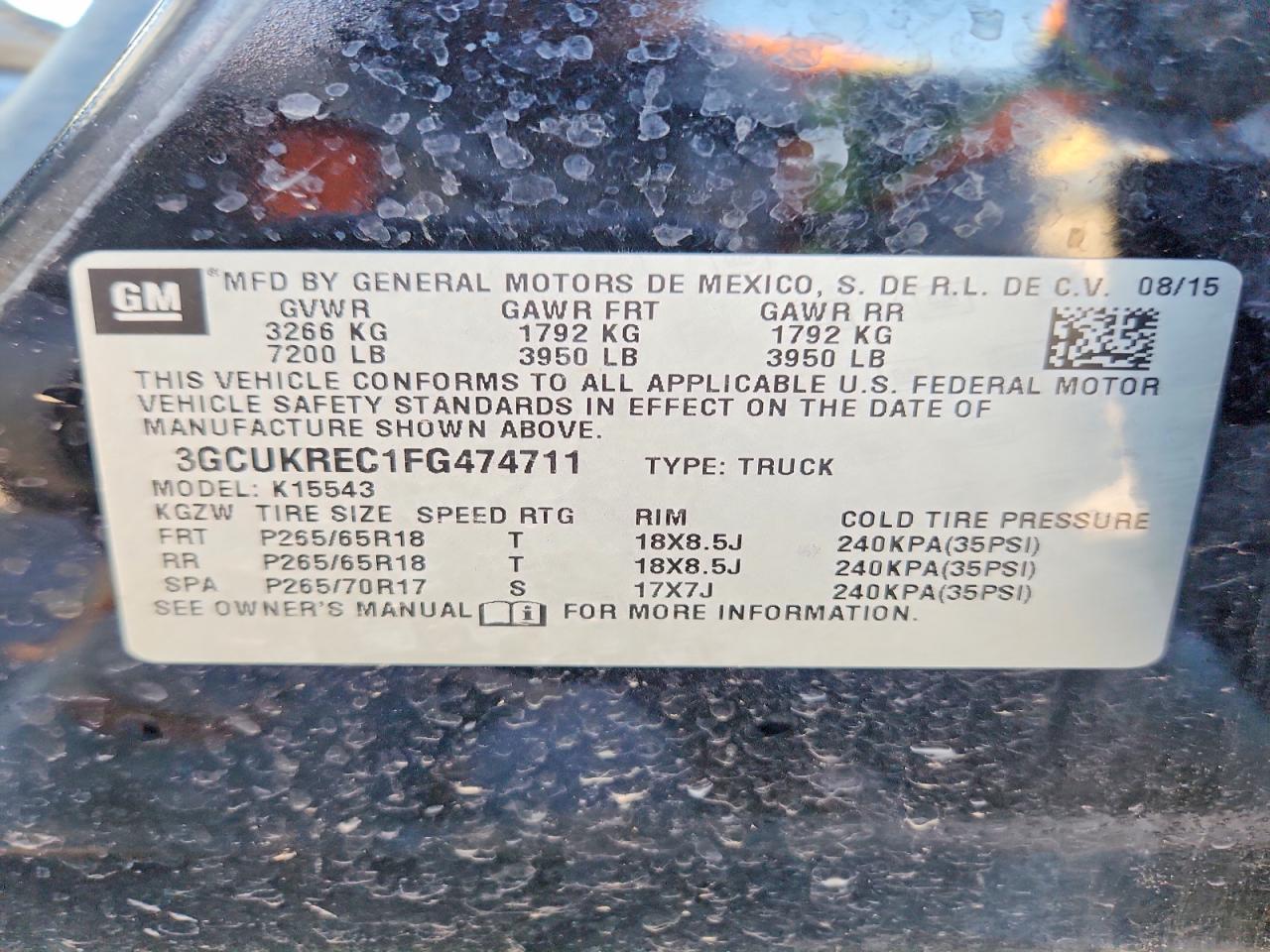 2015 CHEVROLET SILVERADO
