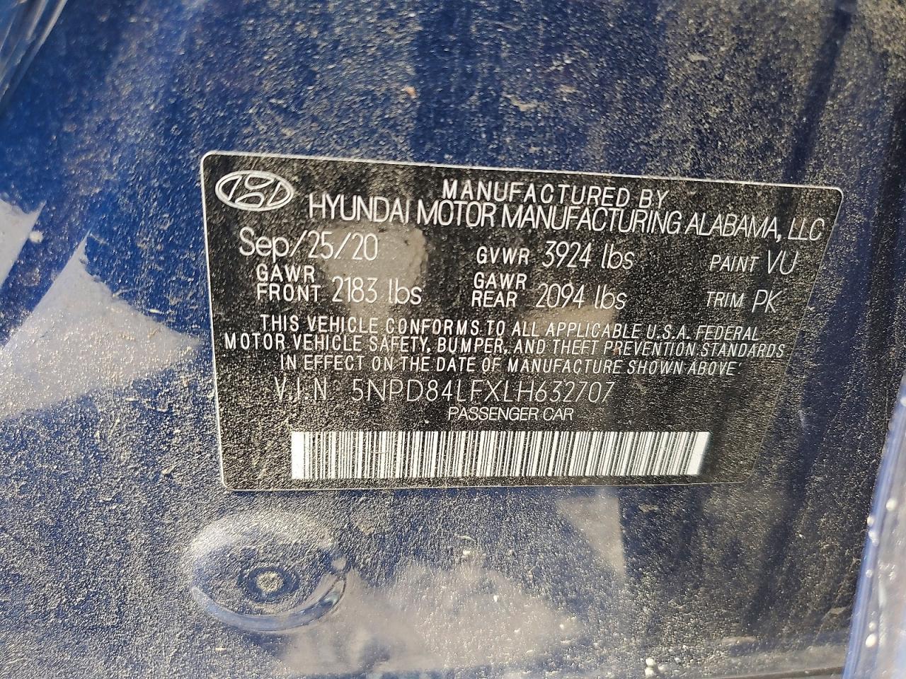 2020 HYUNDAI ELANTRA