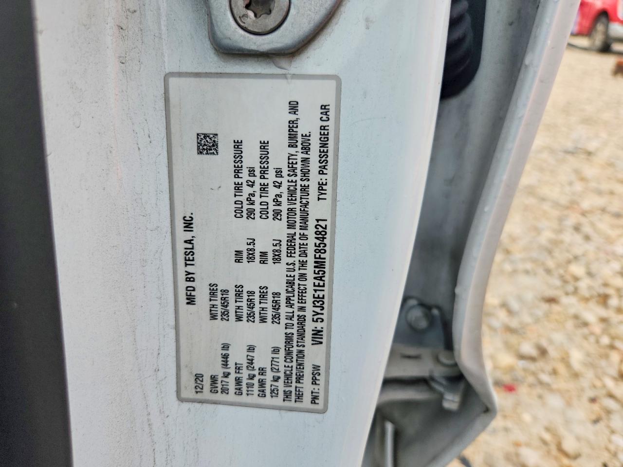 2021 TESLA MODEL 3