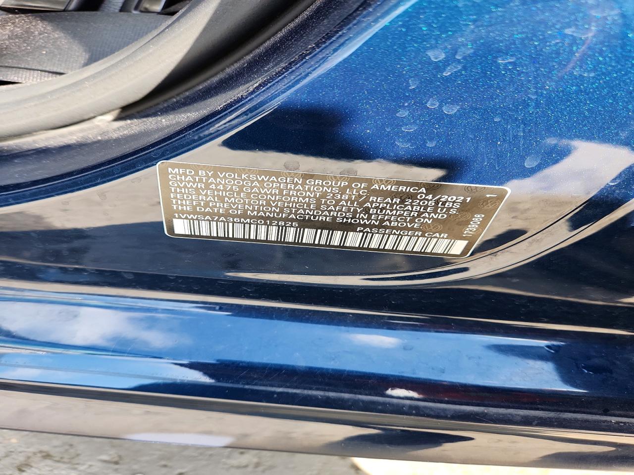 2021 VOLKSWAGEN PASSAT