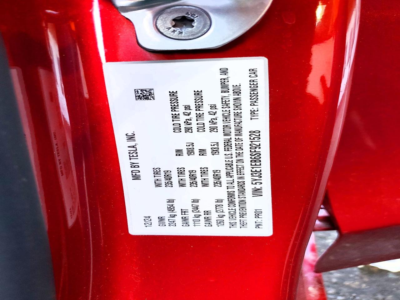 2025 TESLA MODEL 3