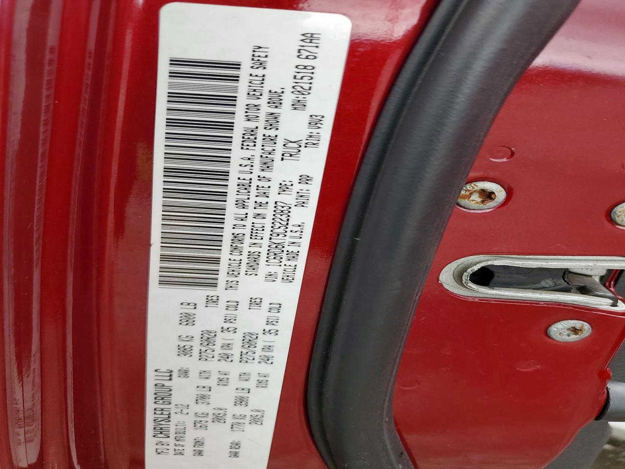 2012 DODGE RAM 1500