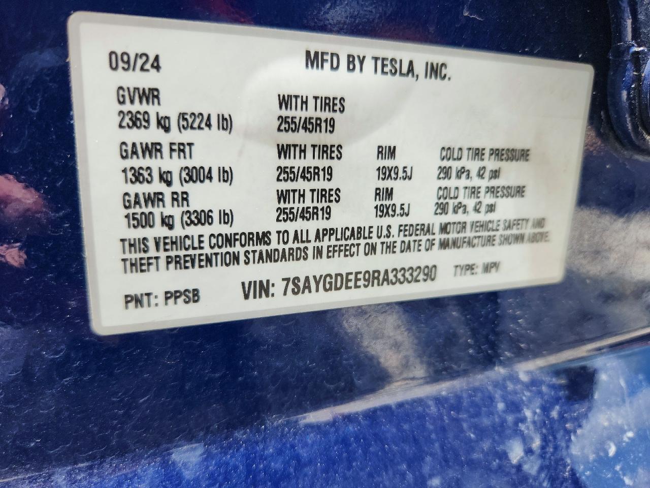 2024 TESLA MODEL Y