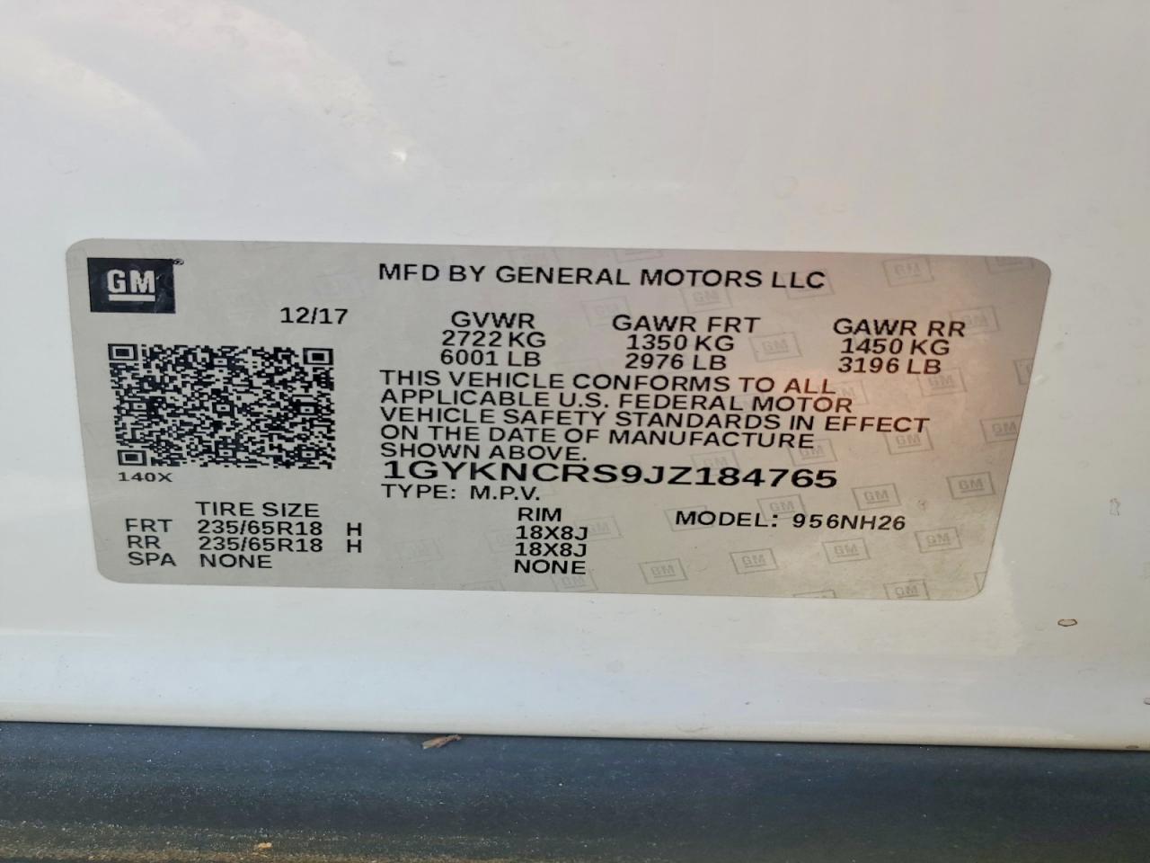 2018 CADILLAC XT5