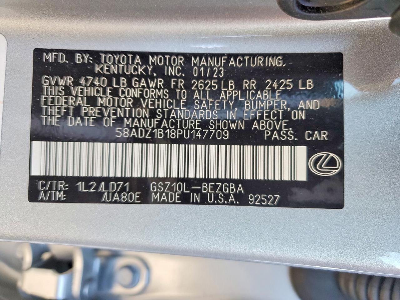 2023 LEXUS ES350