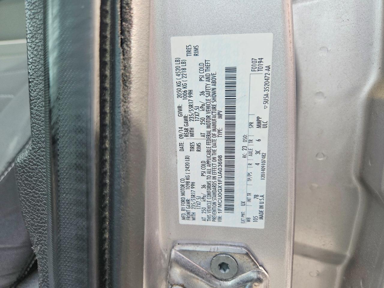 2015 FORD ESCAPE
