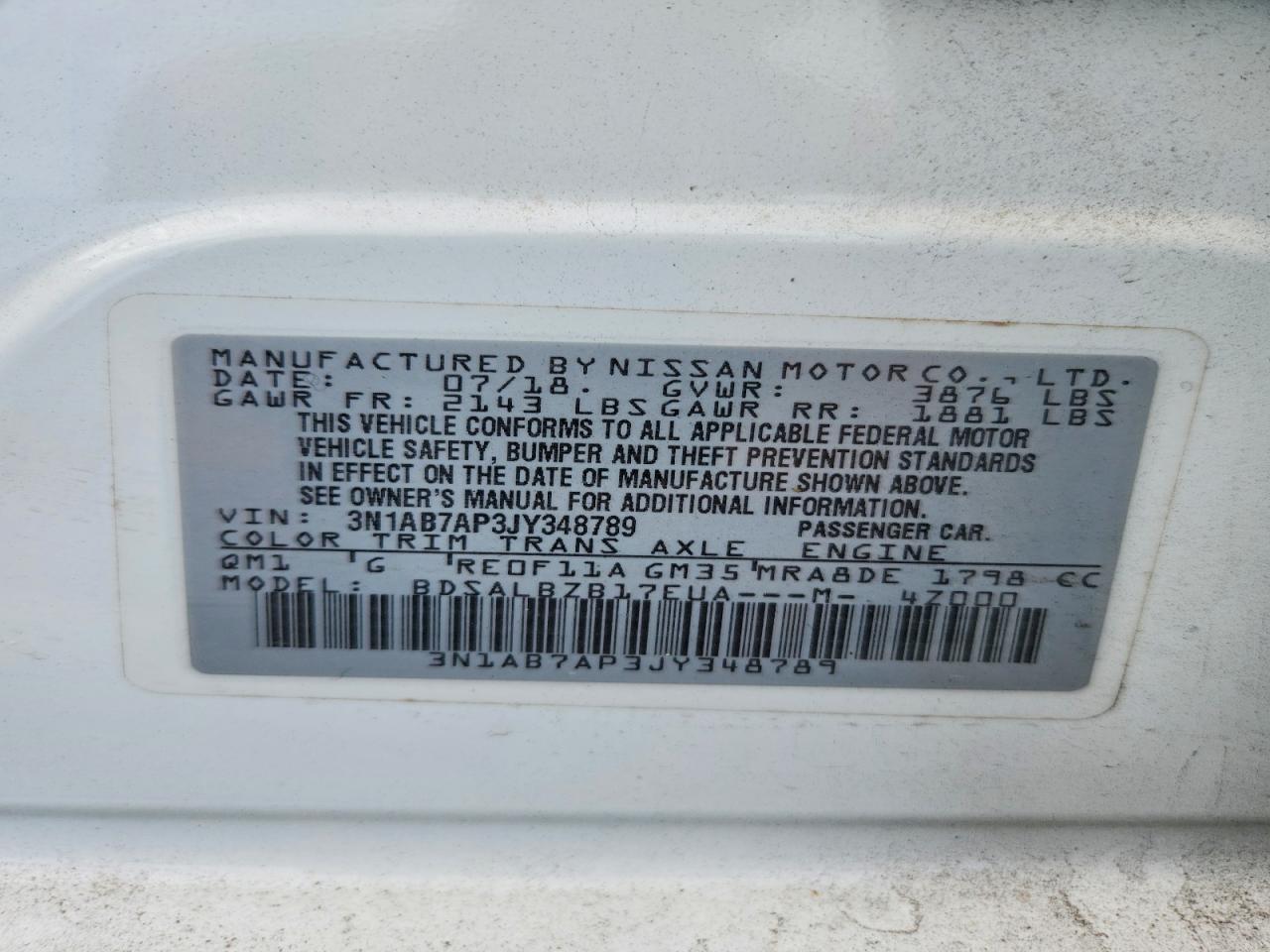 2018 NISSAN SENTRA