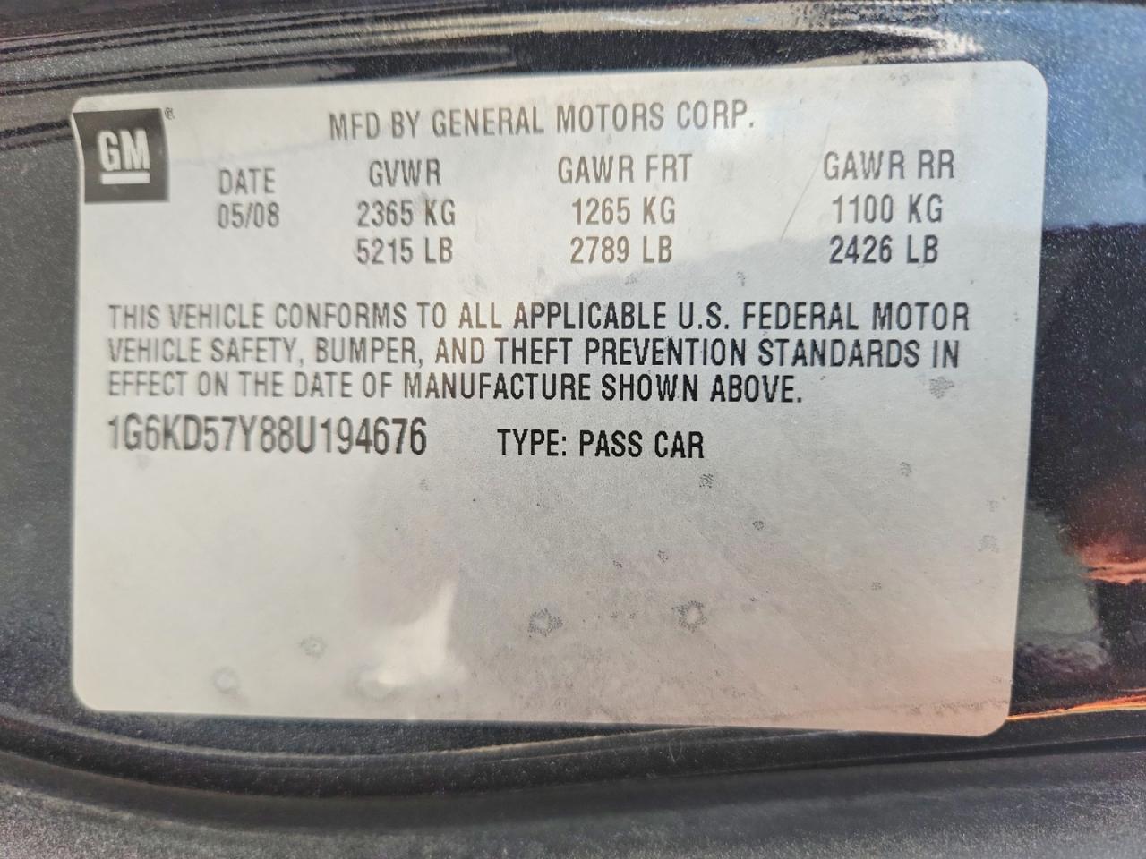2008 CADILLAC DTS