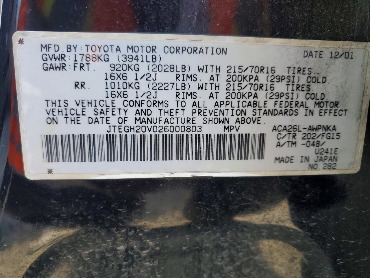 2002 TOYOTA RAV4