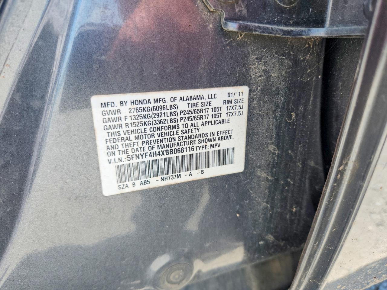 2011 HONDA PILOT