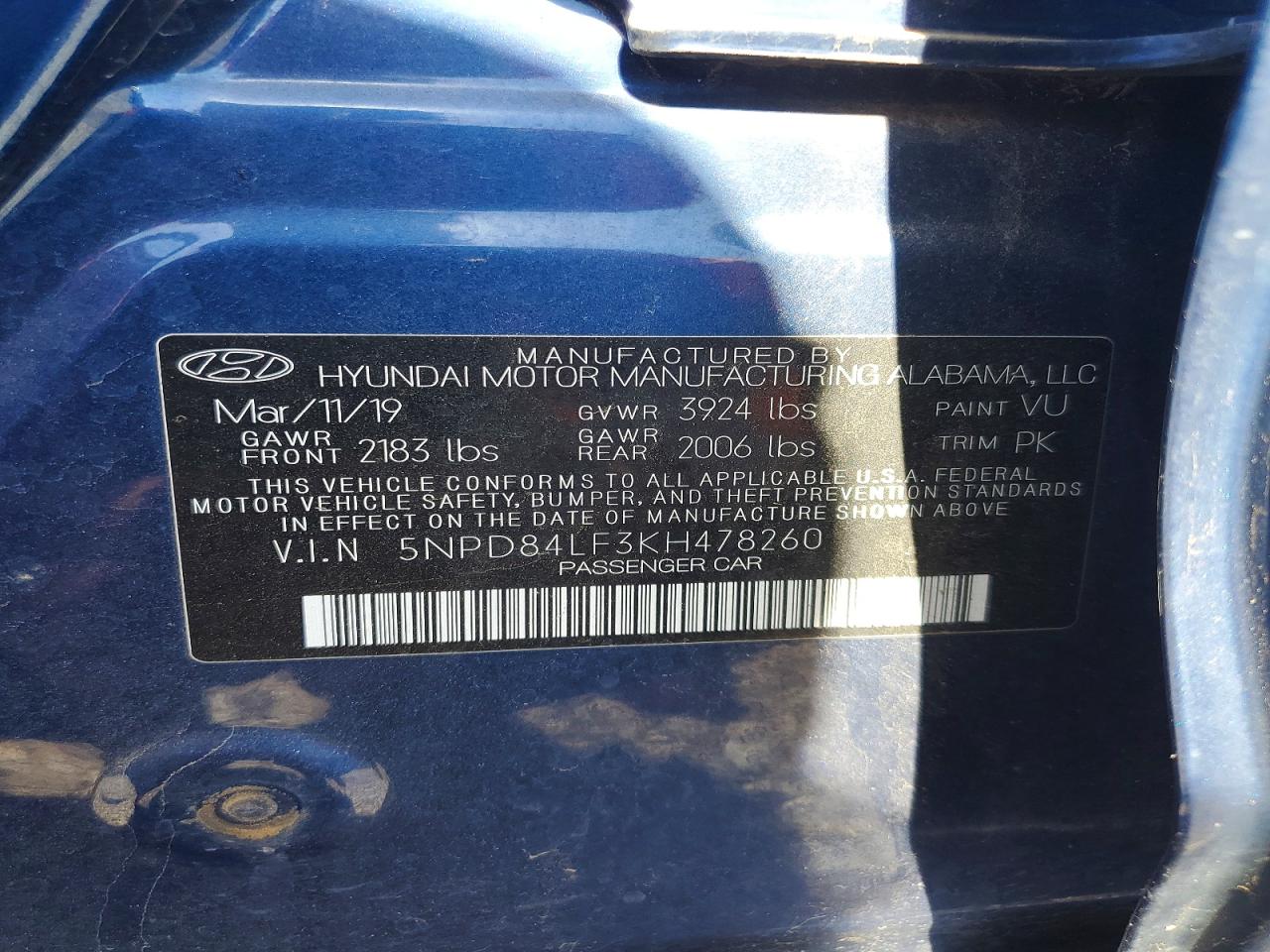 2019 HYUNDAI ELANTRA