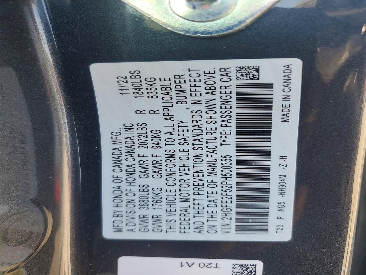 2023 HONDA CIVIC