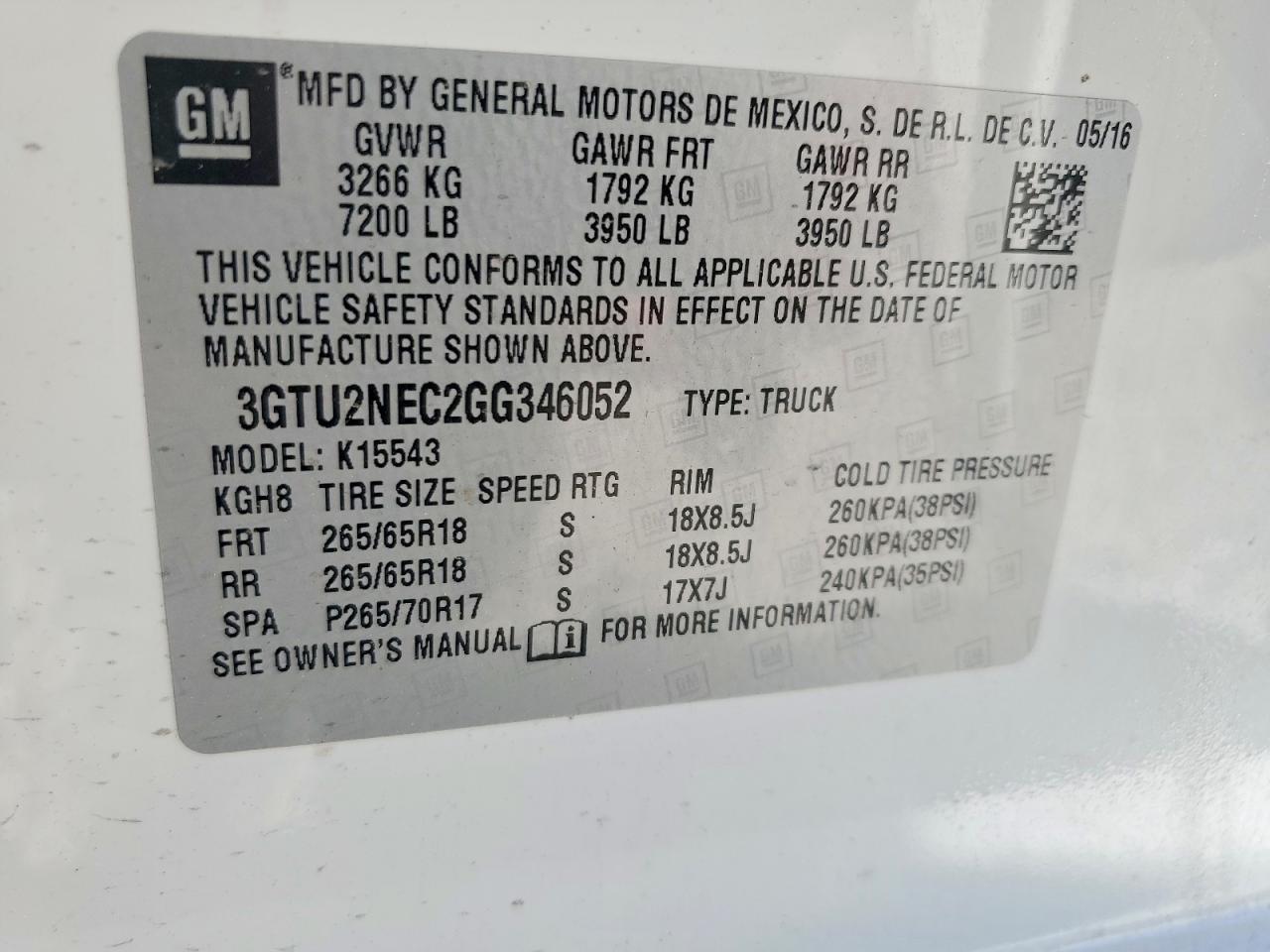 2016 GMC SIERRA